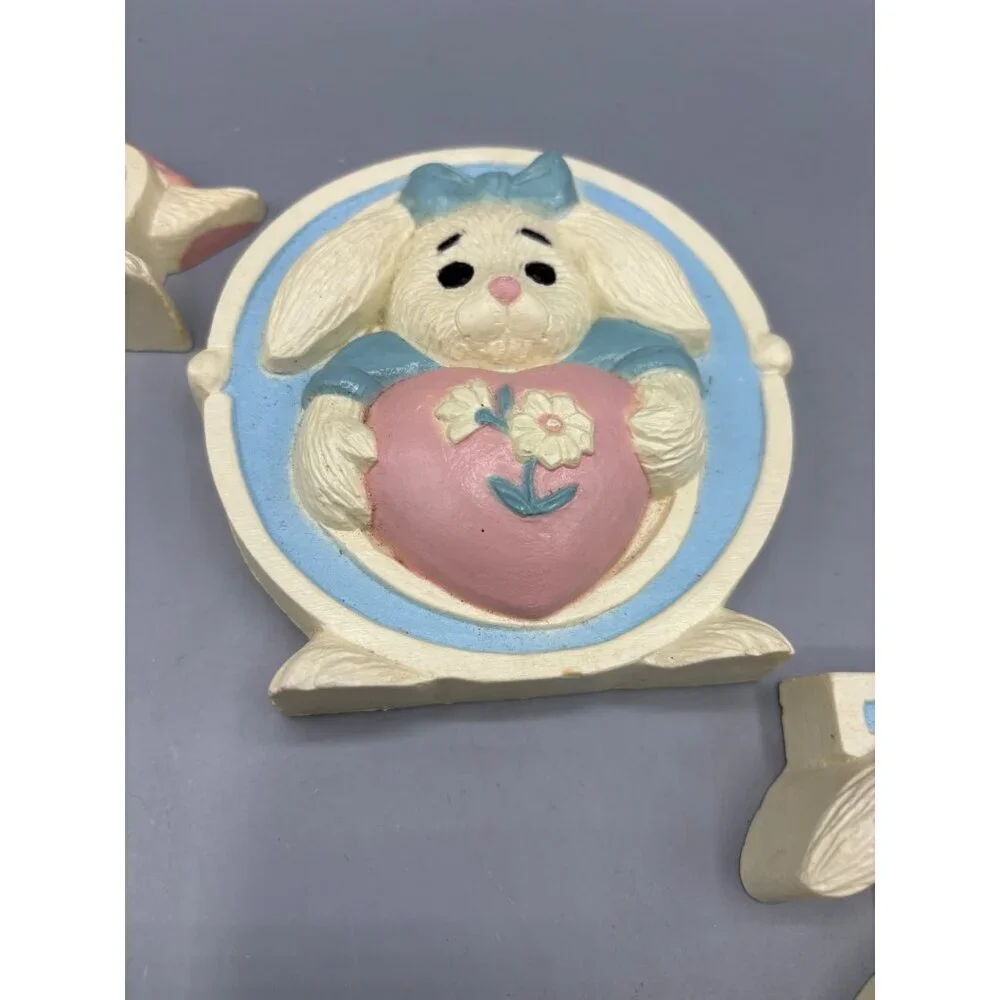 Vtg 80s Homco Bunny Wall Letters 